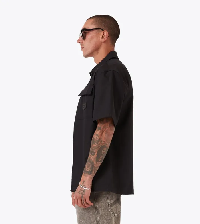 Zanerobe Shirts Men Boxy SS Overshirt Black