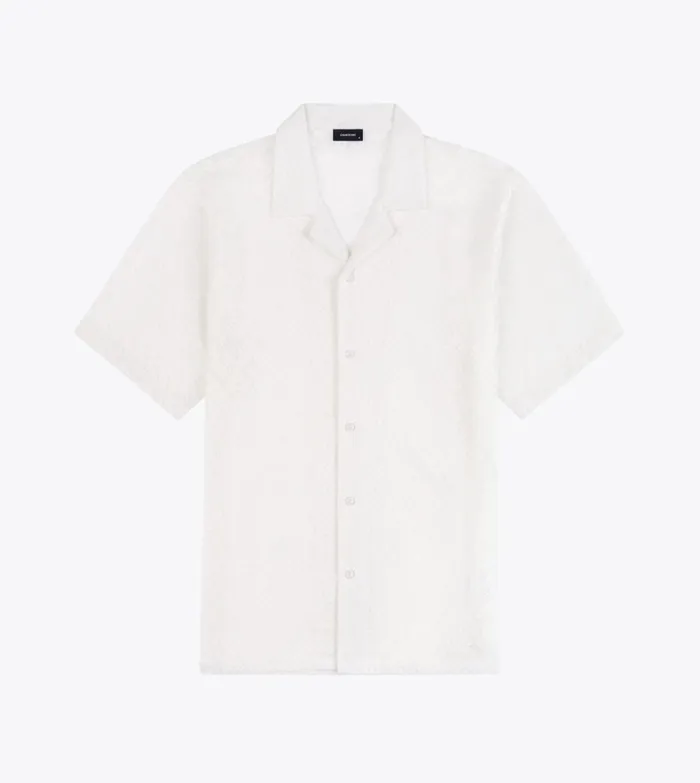 Zanerobe Shirts Men Lace Holiday SS Shirt White