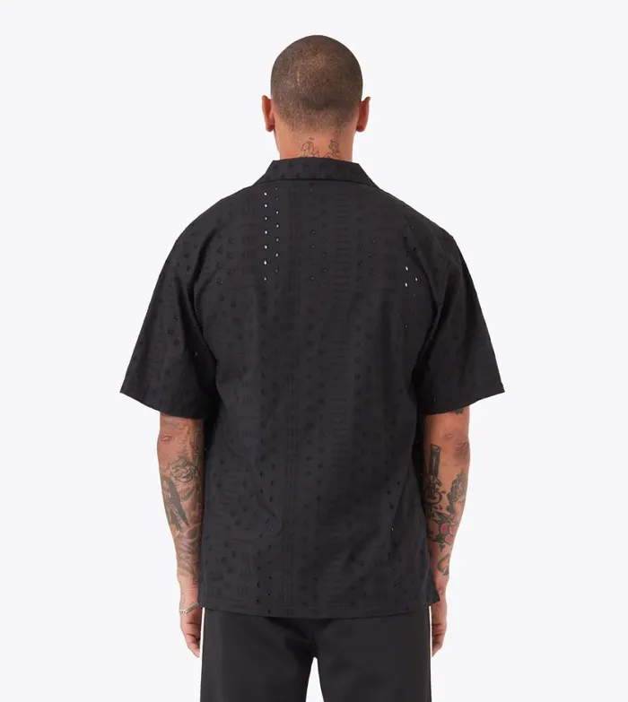 Zanerobe Shirts Men Stitch Holiday SS Shirt Black