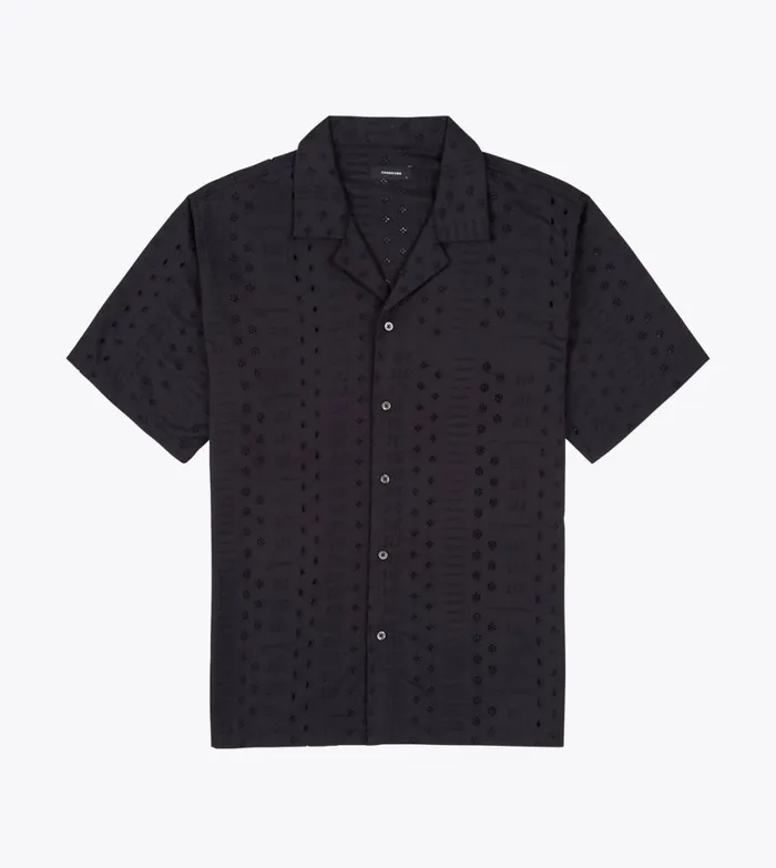 Zanerobe Shirts Men Stitch Holiday SS Shirt Black