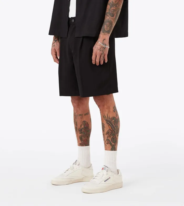 Zanerobe Shorts Men Herringbone Flow Short Black