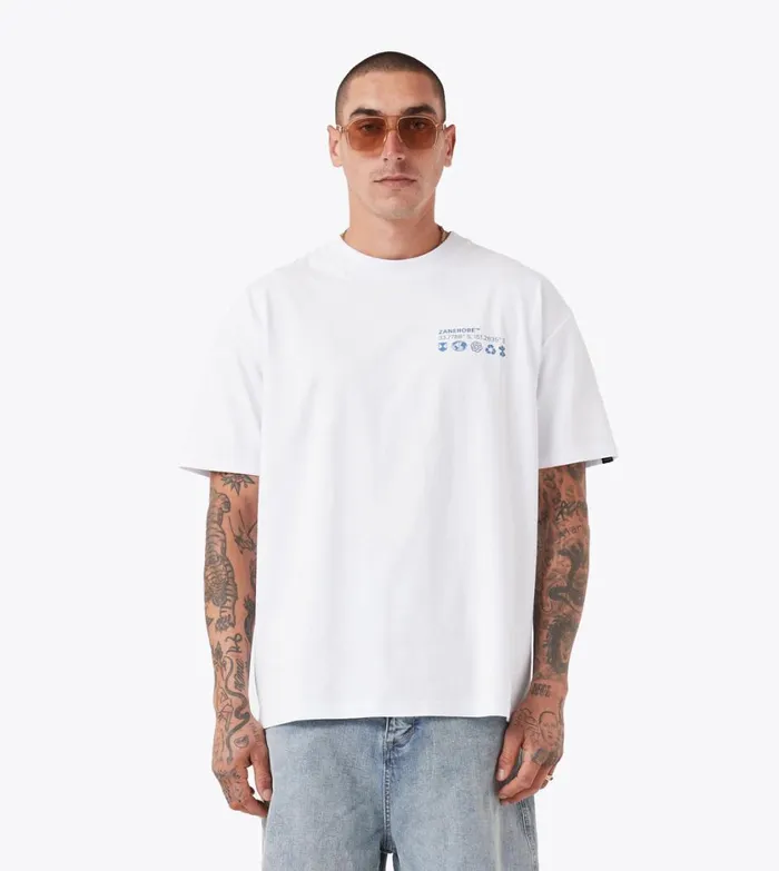 Zanerobe Tees and Tanks Men Levels Box Tee White