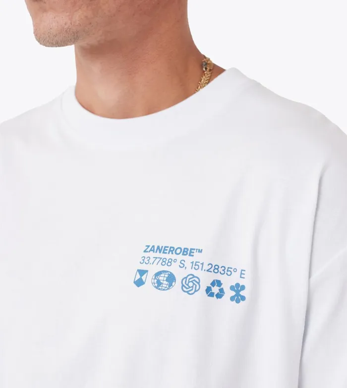 Zanerobe Tees and Tanks Men Levels Box Tee White
