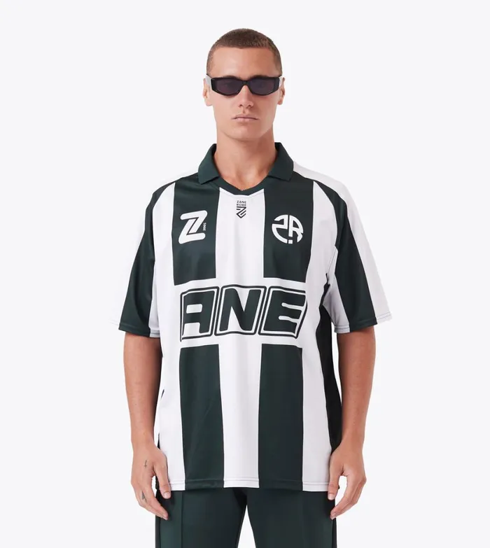 Zanerobe Tees and Tanks Men ZR Football Shirt Forest Stripe