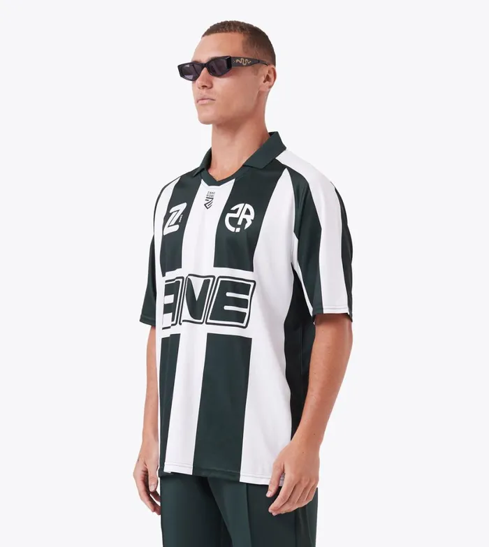 Zanerobe Tees and Tanks Men ZR Football Shirt Forest Stripe